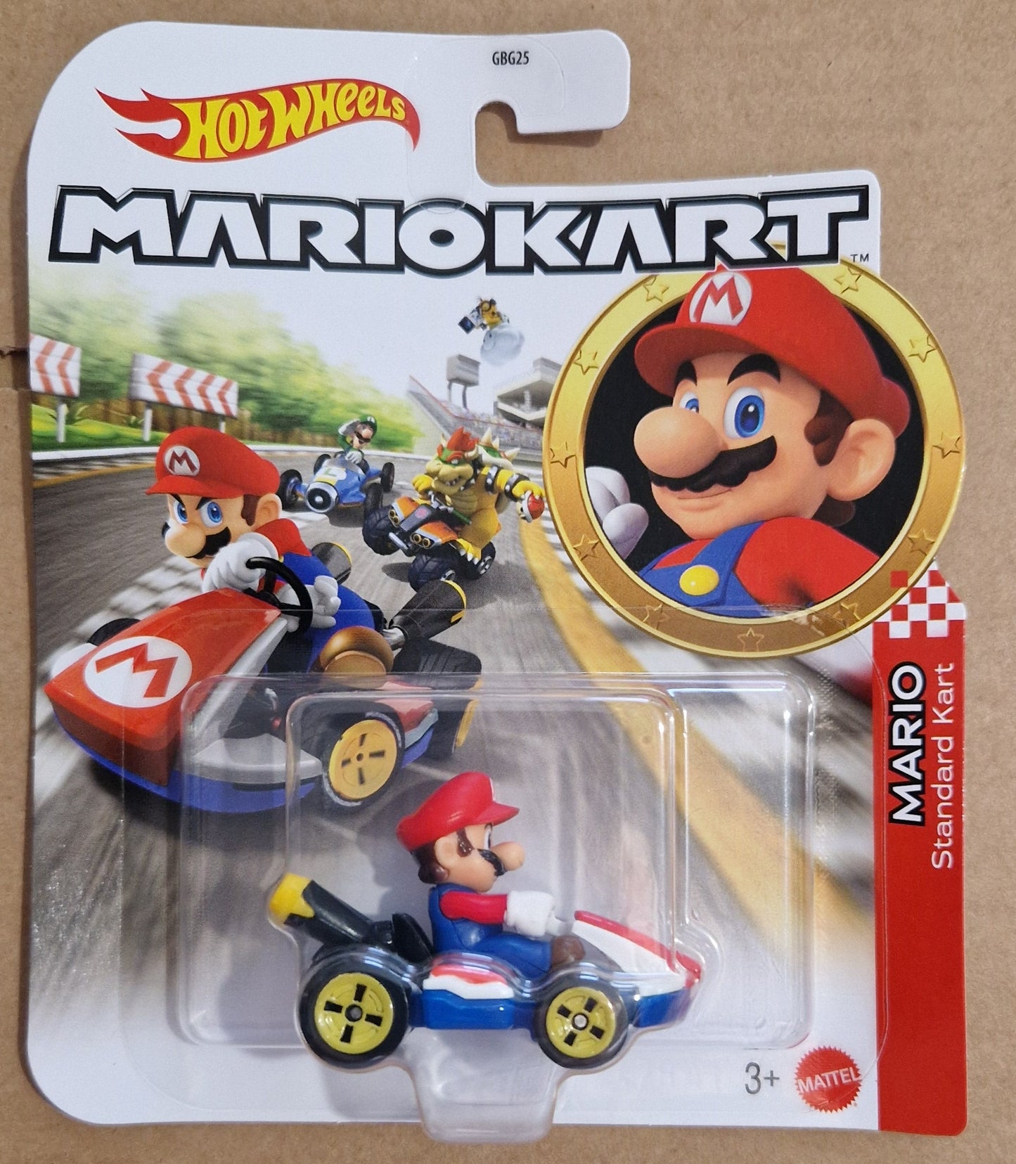Hot Wheels Mario Kart Mario in Standard Kart Car