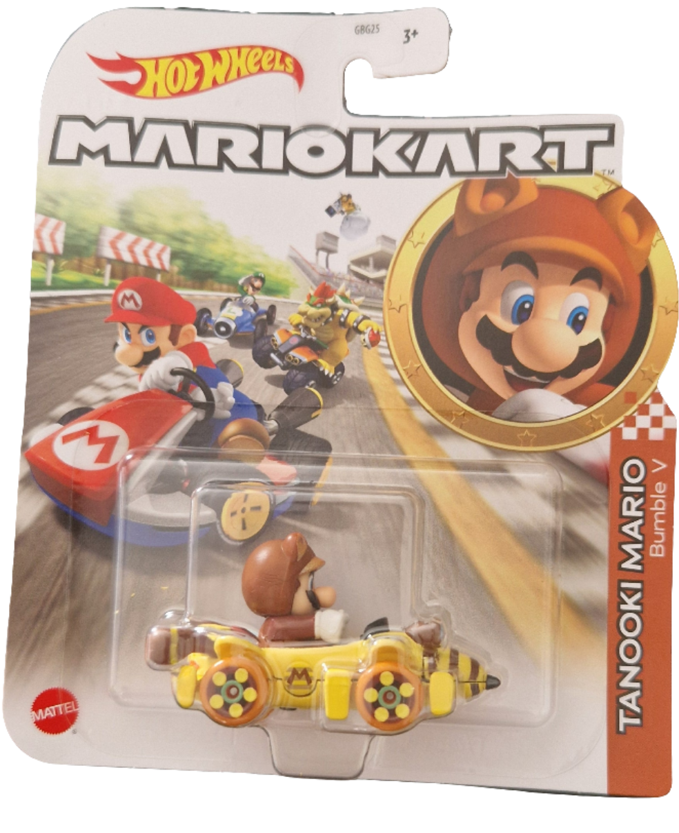 Hot Wheels Mario Kart Tanooki Mario - Bumble V Car