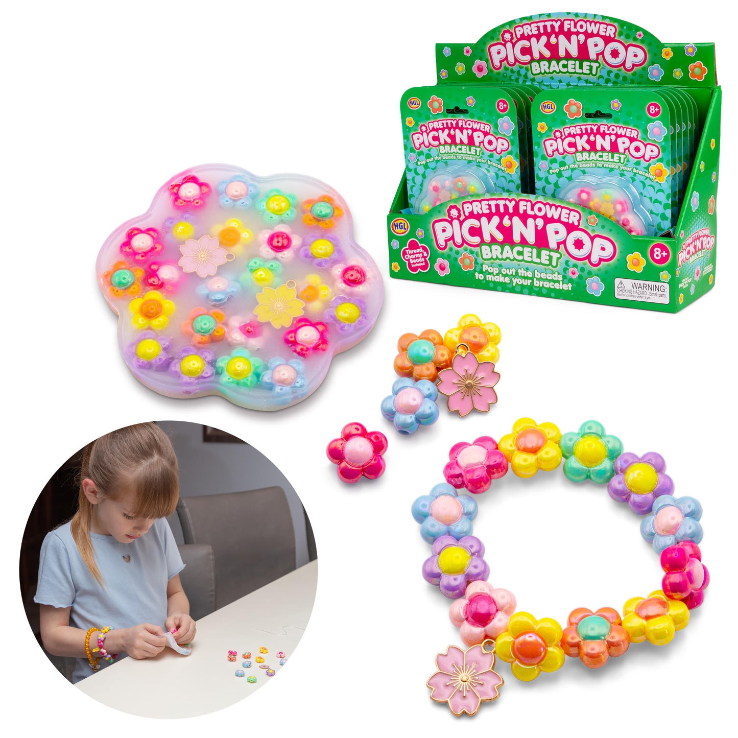 Pick n Pop Bracelets Pretty Flower Make Your Own Bead Kit