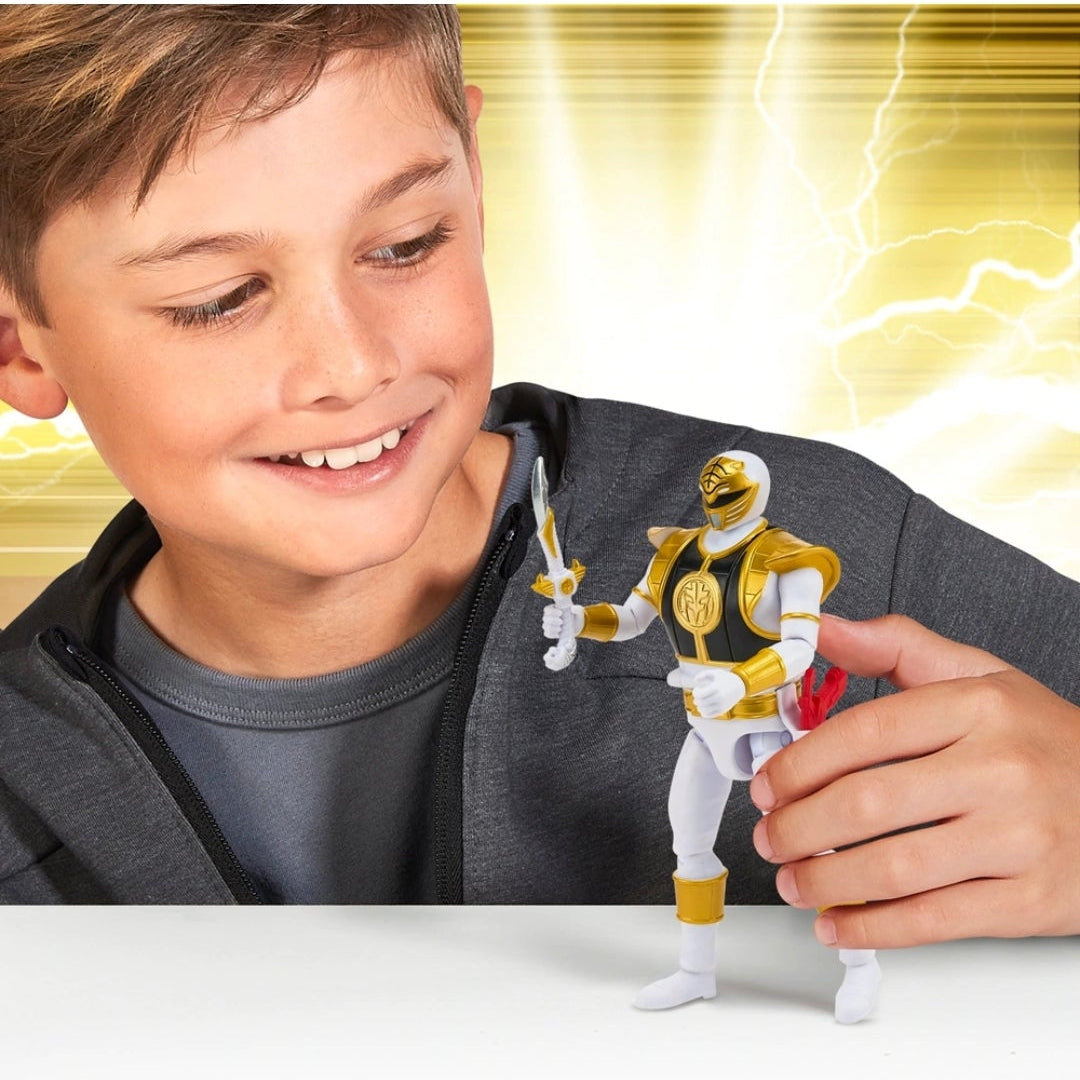 Mighty Morphin Power Rangers Auto Morphin White Ranger Series 2 Figure MMPR Re-Ignition S2