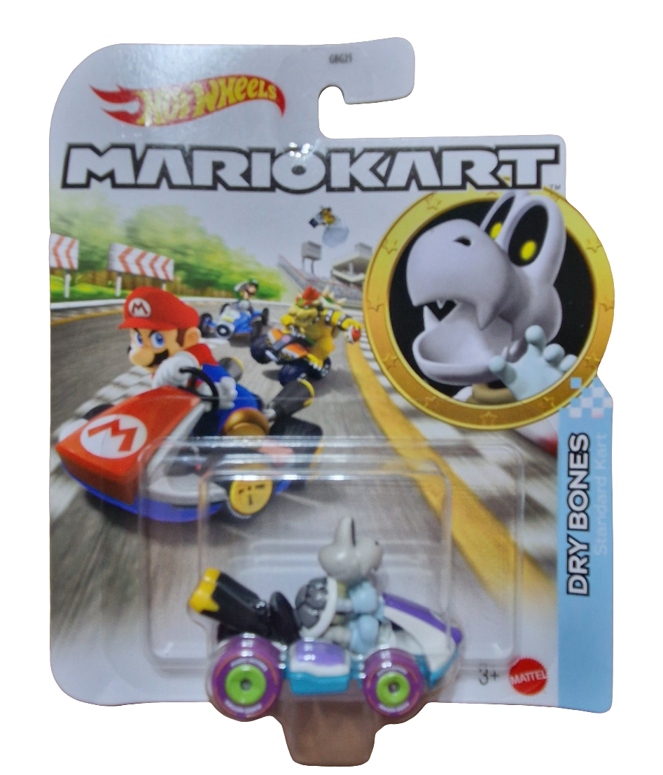 Hot Wheels Mario Kart Dry Bones in Standard Kart
