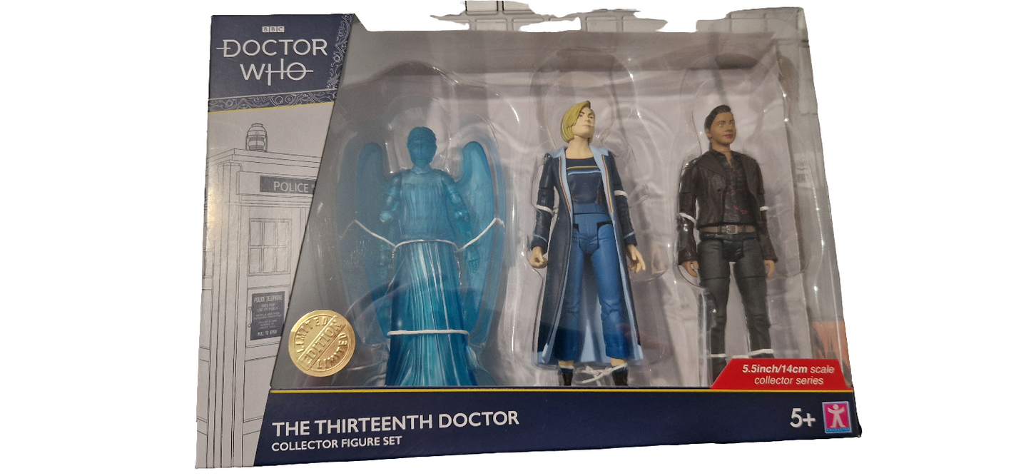Doctor Who Collector Set Thirteenth, Yaz and Transparent Weeping Angel Figures