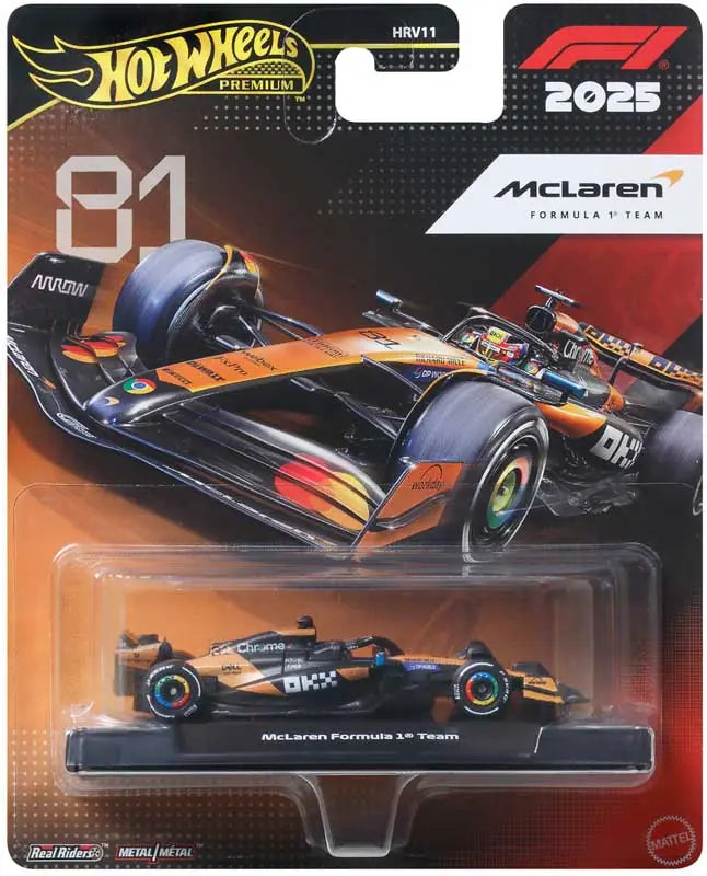 Hot Wheels Premium Formula 1 Mclaren Oscar Pistorias F1 car