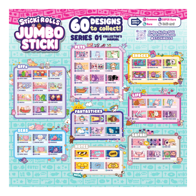 Sticki Rolls Jumbo Sticki Mystery Roll Stickers