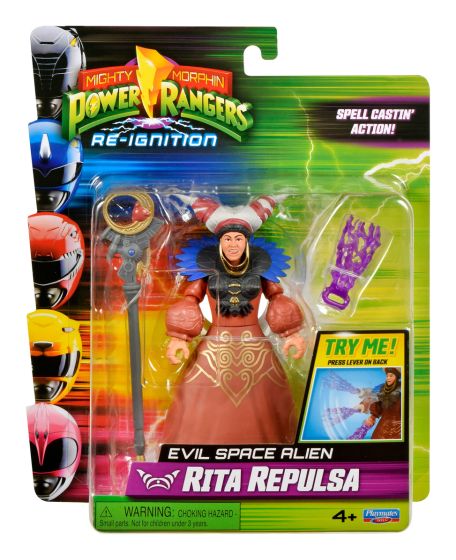 Mighty Morphin Power Rangers Alien Rita Repulsa Figure MMPR Re-Ignition