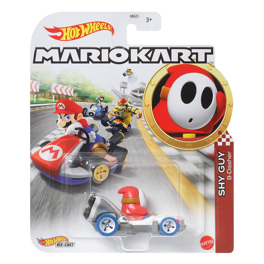 Hot Wheels Mario Kart Shy Guy in B Dasher Kart