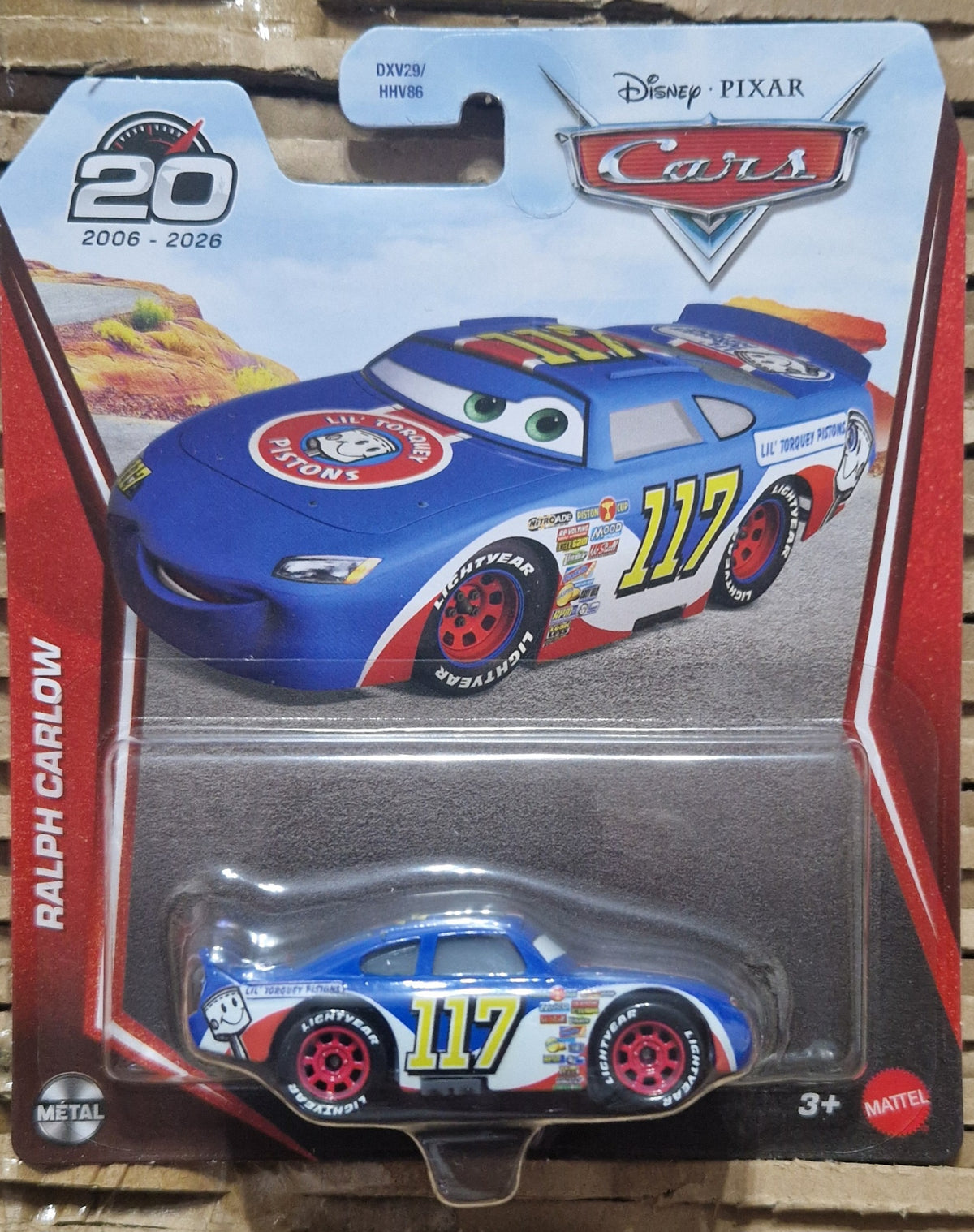 Disney Pixar Cars Ralph Carlow #117 Diecast Toy 20th Year