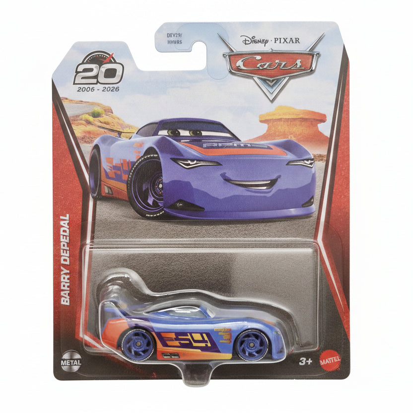 Disney Pixar Cars Barry Depedal #54 Diecast Toy 20th Year