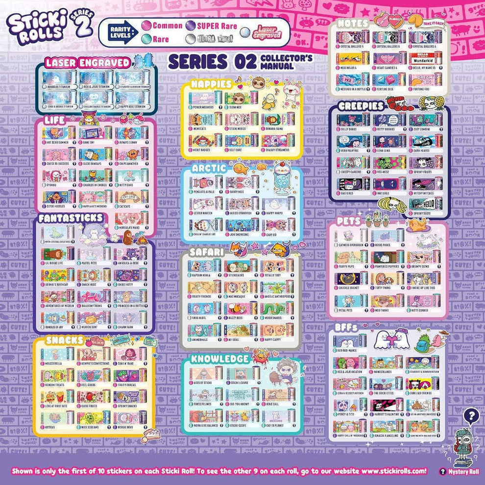 Sticki Rolls Sticki Book + 120 stickers Series 2