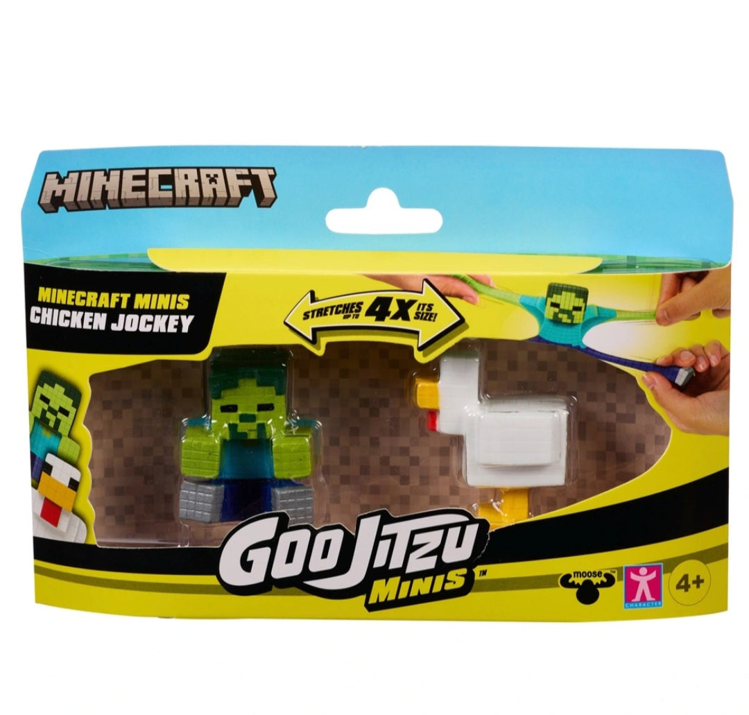 Goo Jit Zu Mini Minecraft Chicken Jockey 2 pack figures