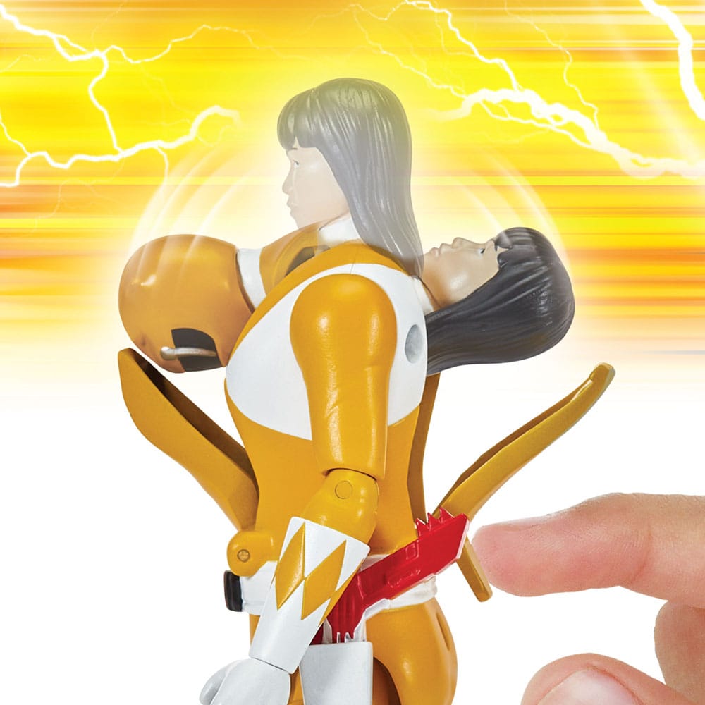 Mighty Morphin Power Rangers Auto Morphin Yellow Ranger Figure MMPR Re-Ignition.
