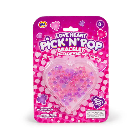 Pick n Pop Bracelet Love Hearts Make Your Own Bead Kit Sensory Fidget Anxiety Toy