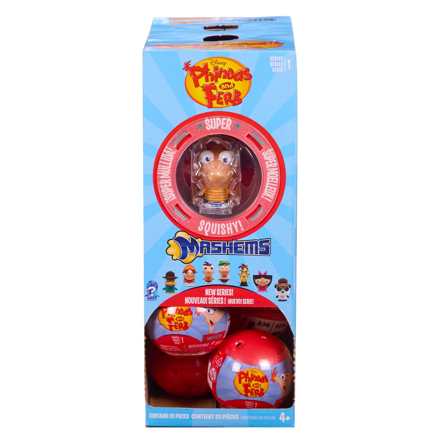 Phineas and Ferb Mash'ems Squishy Mystery Capsule Sensory Fidget Anxiety Stress Toy