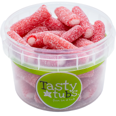 Tasty Tubs - Fizzy Strawberry Pencils - Sweets 120g