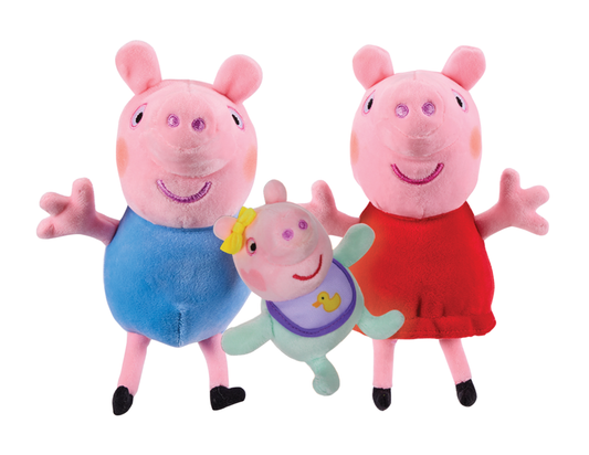 Peppa Pig 3 pack plush Peppa, George and Evie Soft Cuddly Toy