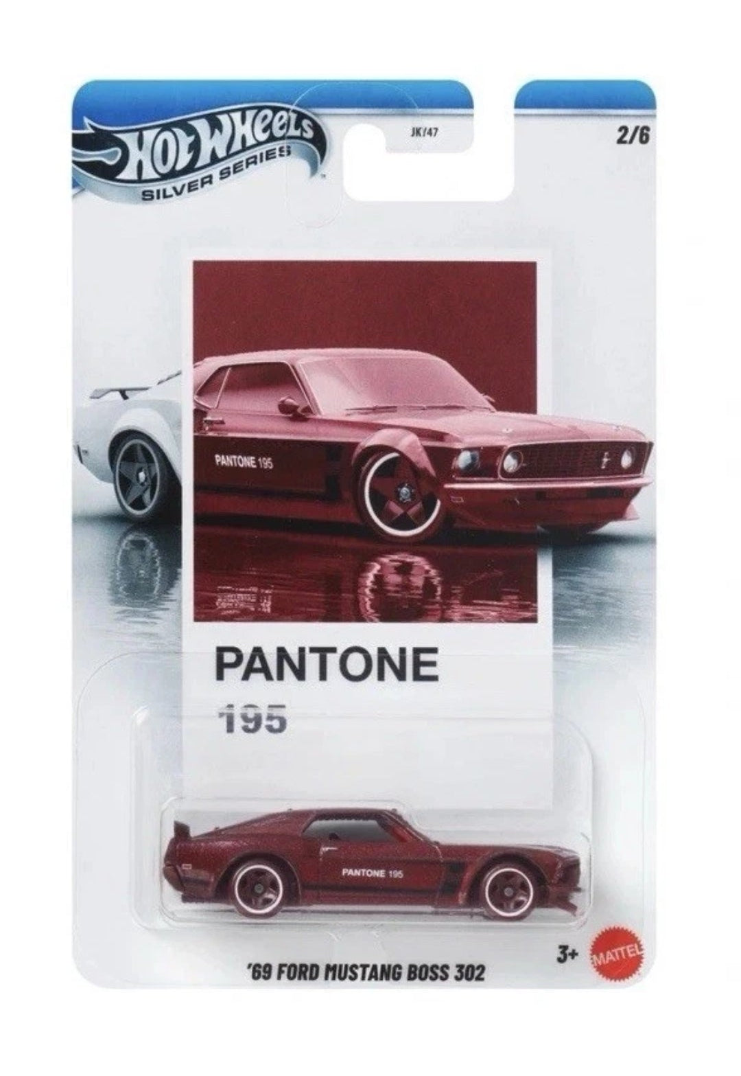 Hot Wheels Silver Series Pantone 195 69 Ford Mustang Boss 302