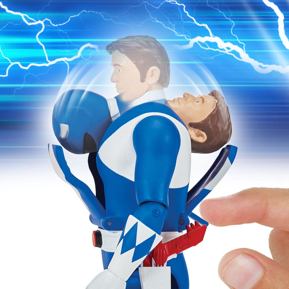 Mighty Morphin Power Rangers Auto Morphin Blue Ranger Figure MMPR Re-Ignition.