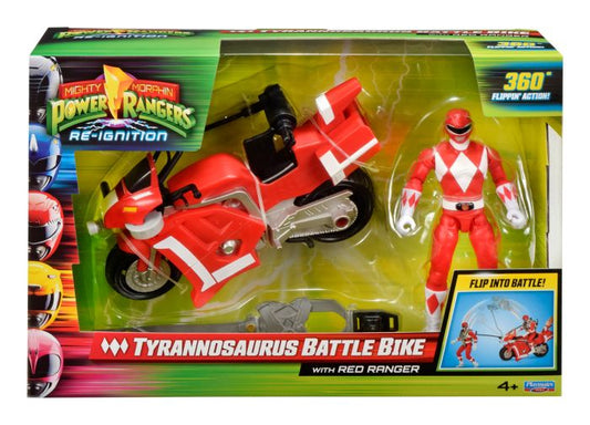 Mighty Morphin Power Rangers Tyrannosaurus Battle Bike with Red Ranger figure MMPR Re-Ignition
