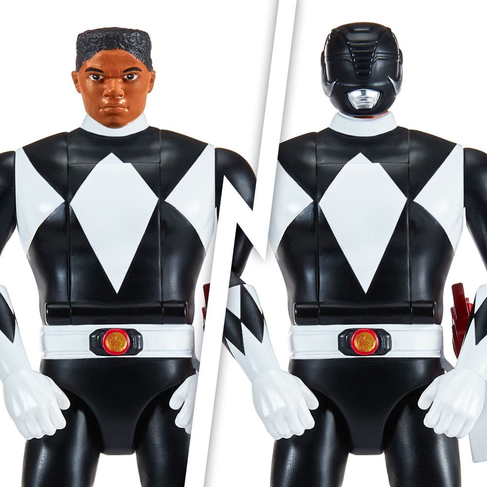 Mighty Morphin Power Rangers Auto Morphin Black Ranger Figure MMPR Re-Ignition.