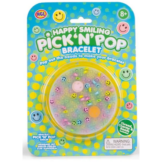 Pick n Pop Bracelet Happy Smiling Make Your Own Bead Kit Sensory Fidget Anxiety Toy