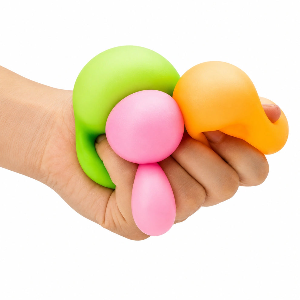 Scrunchems Mini Neon Squish Balls 3 pack Sensory Fidget Toy