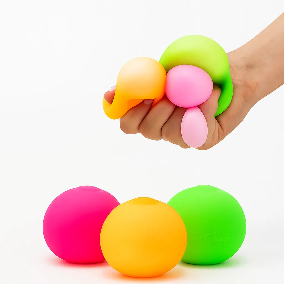 Scrunchems Mini Neon Squish Balls 3 pack Sensory Fidget Toy