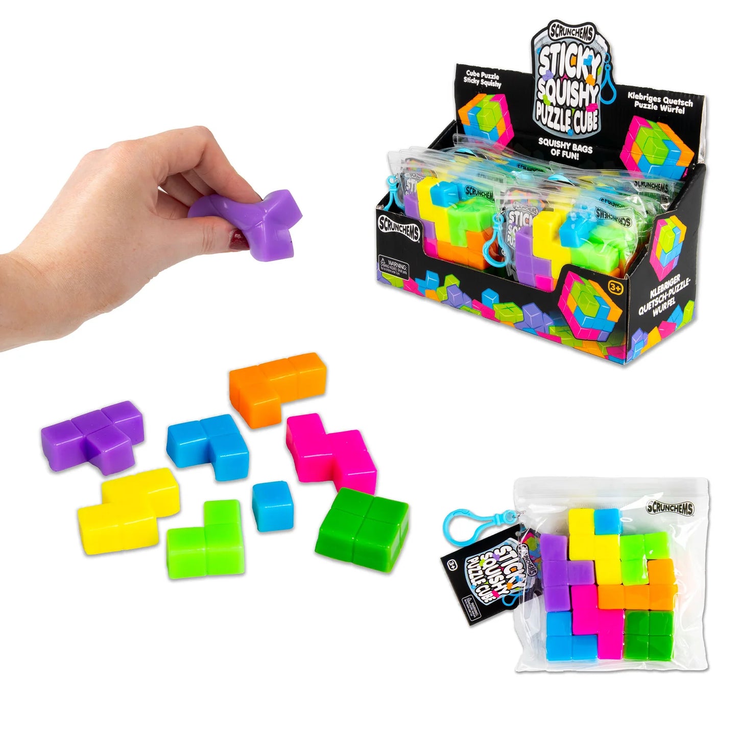 Scrunchems Sticky Squishy Puzzle Cube Sensory Fidget Axiety Stress Toy