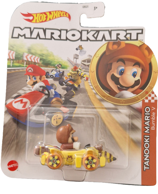 Hot Wheels Mario Kart Tanooki Mario - Bumble V Car