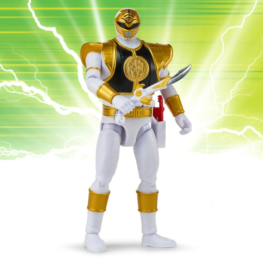 Mighty Morphin Power Rangers Auto Morphin White Ranger Series 2 Figure MMPR Re-Ignition S2