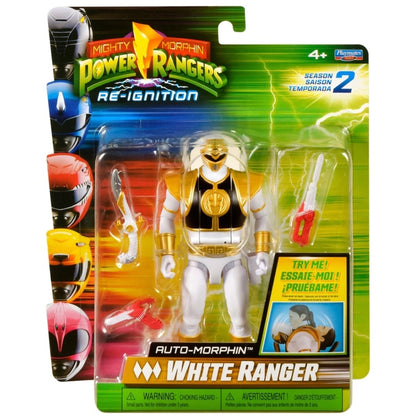 Mighty Morphin Power Rangers Auto Morphin White Ranger Series 2 Figure MMPR Re-Ignition S2