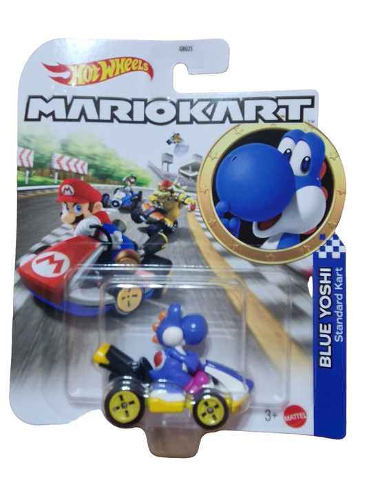 Hot Wheels Mario Kart Blue Yoshi in Standard  Kart