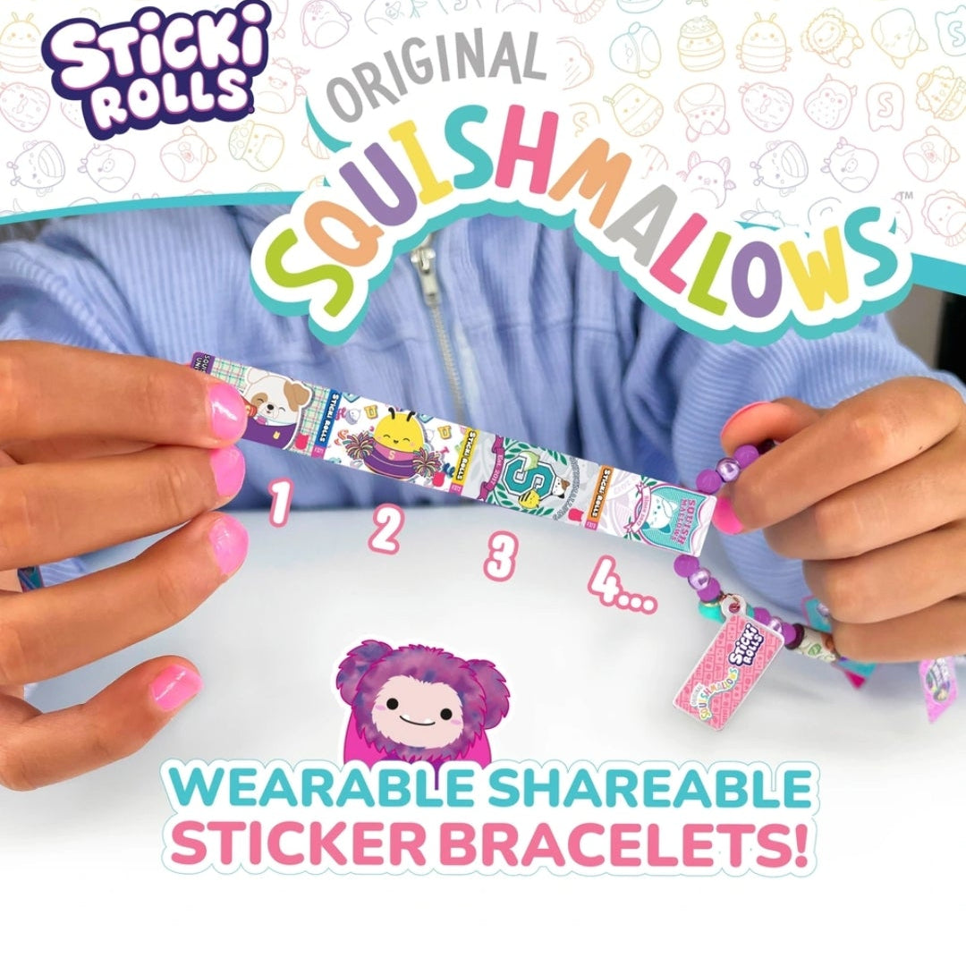 Sticki Rolls Squishmallow Capsule with bracelet 50 stickers