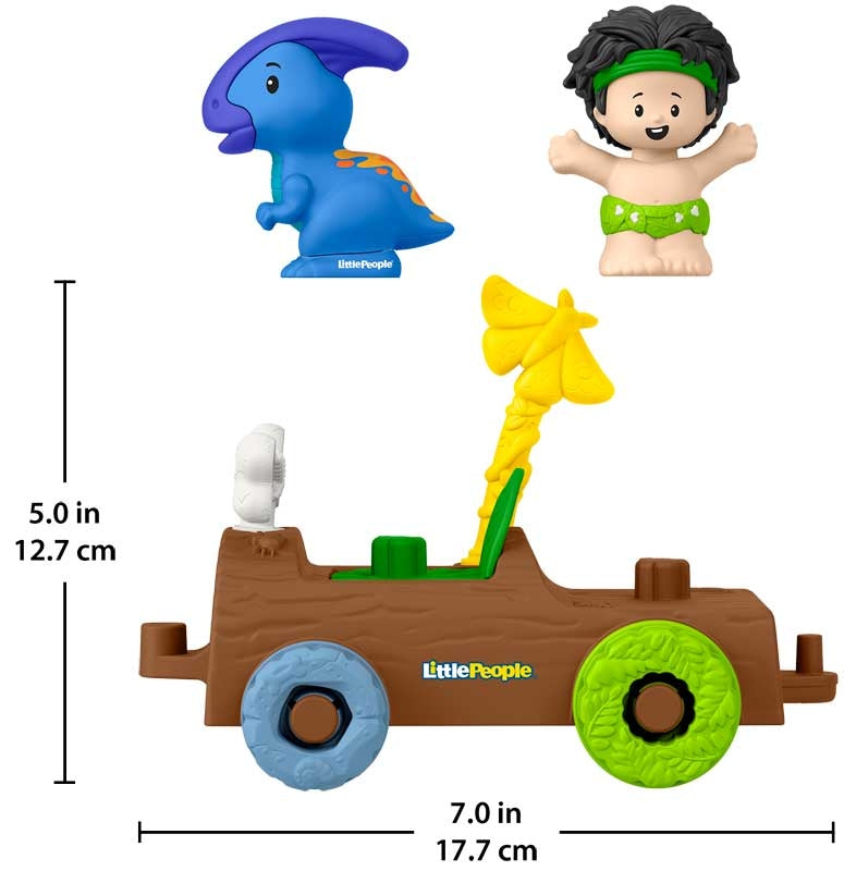 Fisher Price Little People Dinosaur Paradise Log Car Toy
