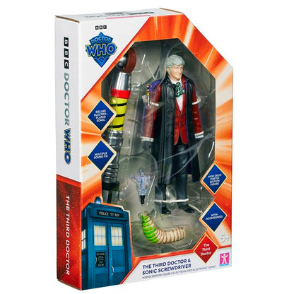 Doctor Who Classic Third 3rd Doctor and Sonic Screwdriver figure set Vortex Edition toy