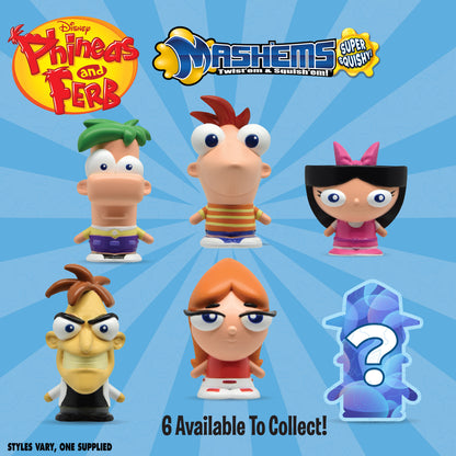 Phineas and Ferb Mash'ems Squishy Mystery Capsule Sensory Fidget Anxiety Stress Toy