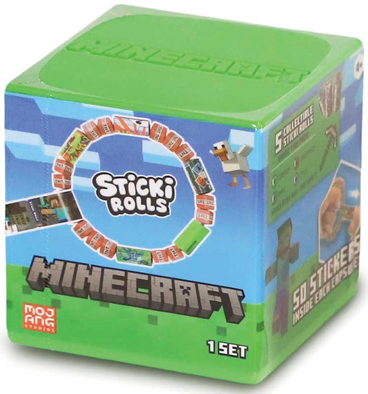 Sticki Rolls Minecraft Capsule. Includes 50 stickers