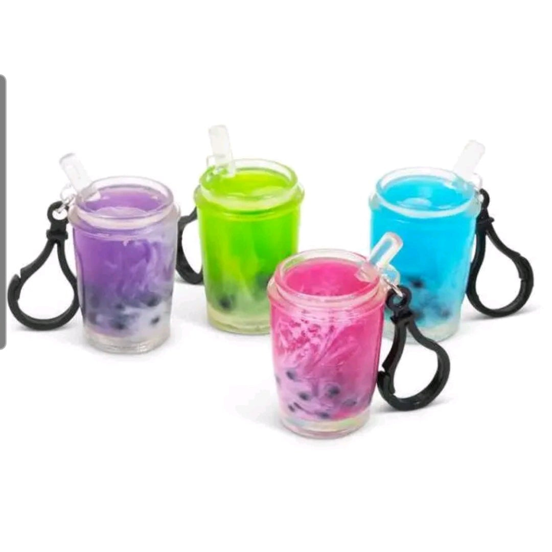 Scrunchems Bubble Tea Squishy Keyring Sensory Fidget Anxiety Stress Toy