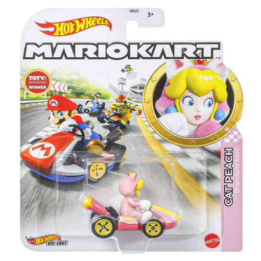 Hot Wheels Mario Kart Cat Peach - Standard Kart
