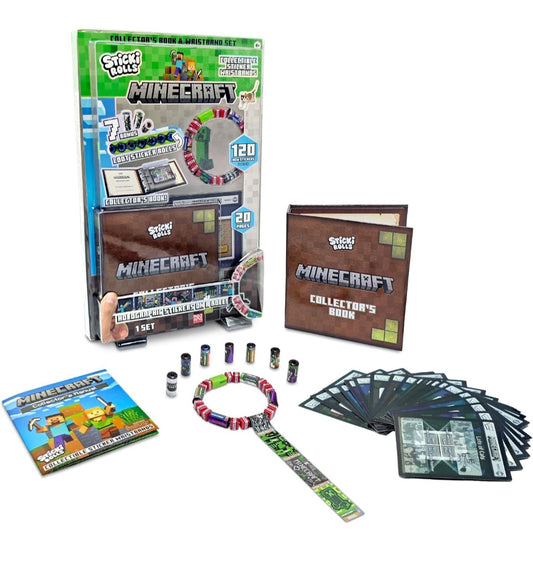 Sticki Rolls Minecraft Collectors Book includes 120 stickers