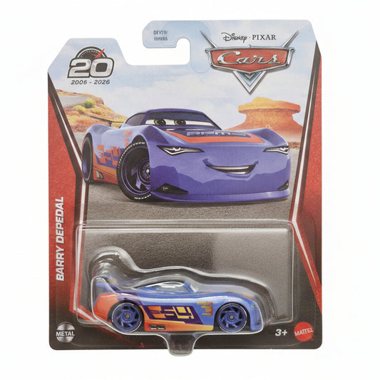 Disney Pixar Cars Barry Depedal #54 Diecast Toy 20th Year