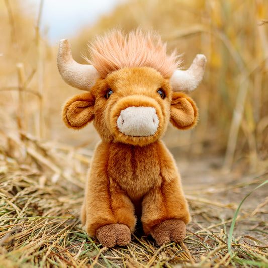 Animigos World Of Nature Highland Cow Plush Toy