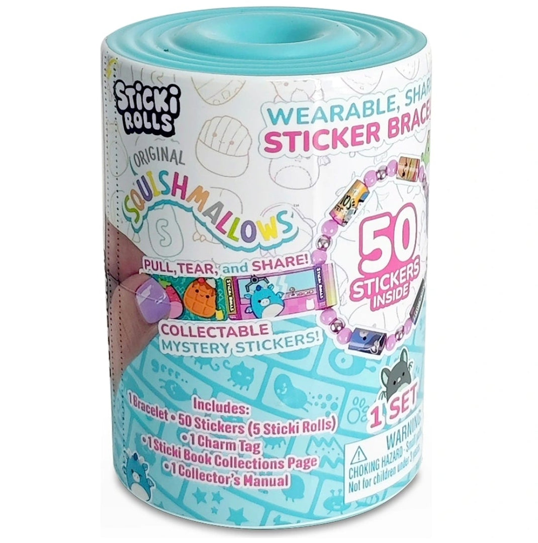 Sticki Rolls Squishmallow Capsule with bracelet 50 stickers