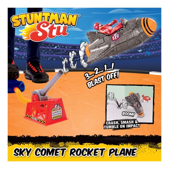 Stuntman Stu Sky Comet Rocket Plane Toy