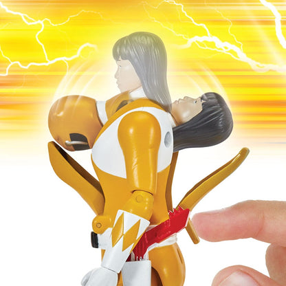 Mighty Morphin Power Rangers Auto Morphin Yellow Ranger Figure MMPR Re-Ignition.