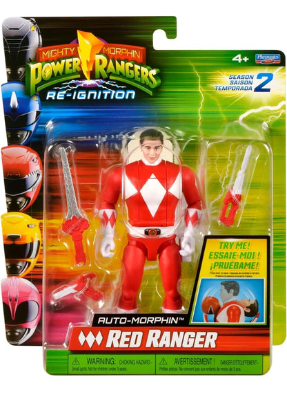 Mighty Morphin Power Rangers Auto Morphin Red Ranger Series 2 Figure MMPR Re-Ignition S2