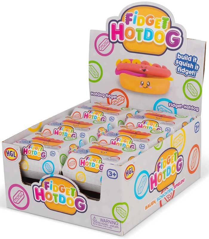 HGL Fidget Hot Dog Squishy Sensory Anxiety Stress Toy