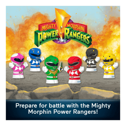 Fisher Price Little People Power Rangers 6 figure pack Red, Green, Black, Blue, Yellow and Pink.