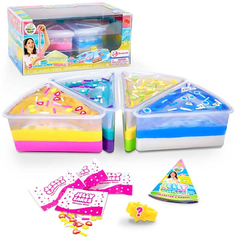Jelly Cakes Chillin Cake Bestie Party Pack Sensory Slime Fidget Anxiety Stress Toy 4 pack.