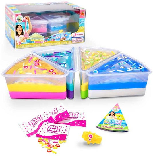 Jelly Cakes Chillin Cake Bestie Party Pack Sensory Slime Fidget Anxiety Stress Toy 4 pack.