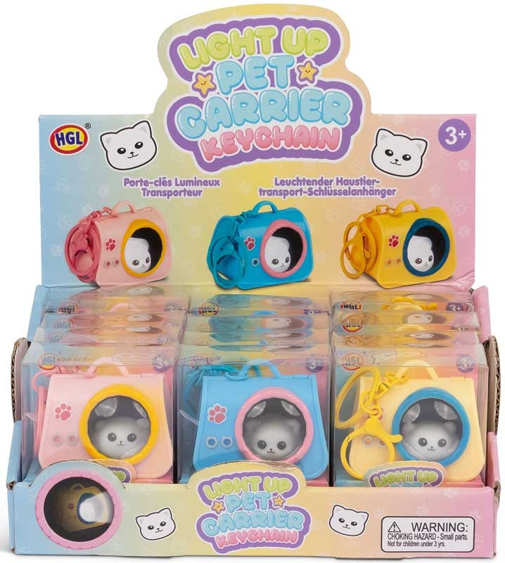 Light up Pet Carrier Keychain